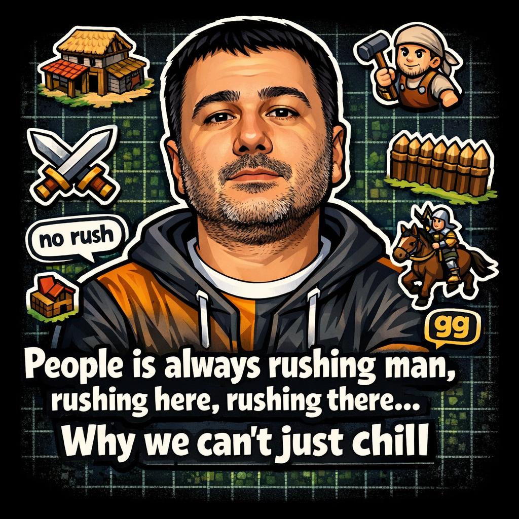 People is always rushing man, rushing here, rushing there... Why we can't just chill