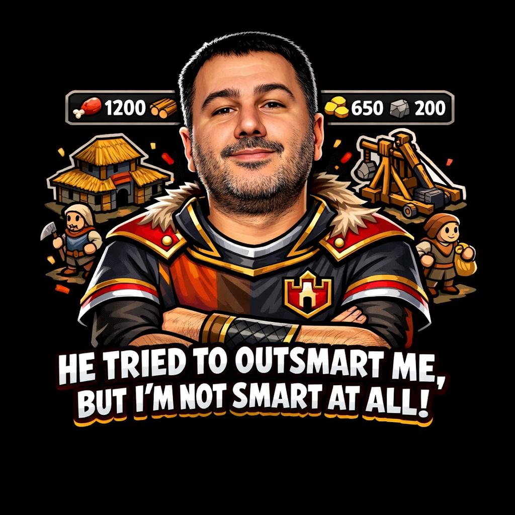 He tried to outsmart me, but I'm not smart at all!